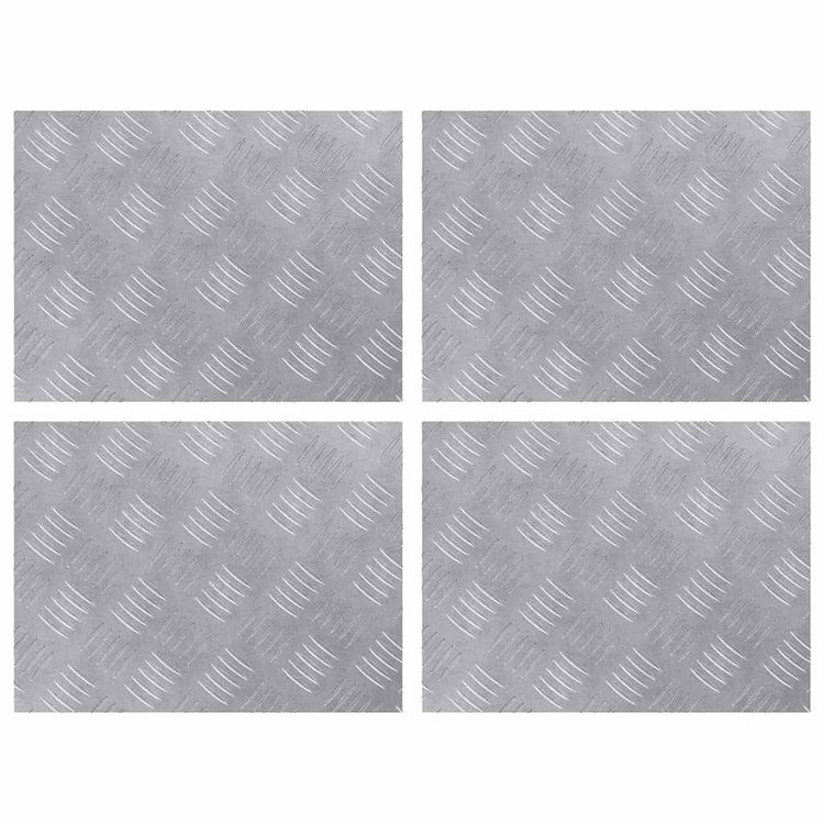 VidaXL Treppenstufe rechteckig 4 Stk. Silber 40 x 30 cm Aluminium