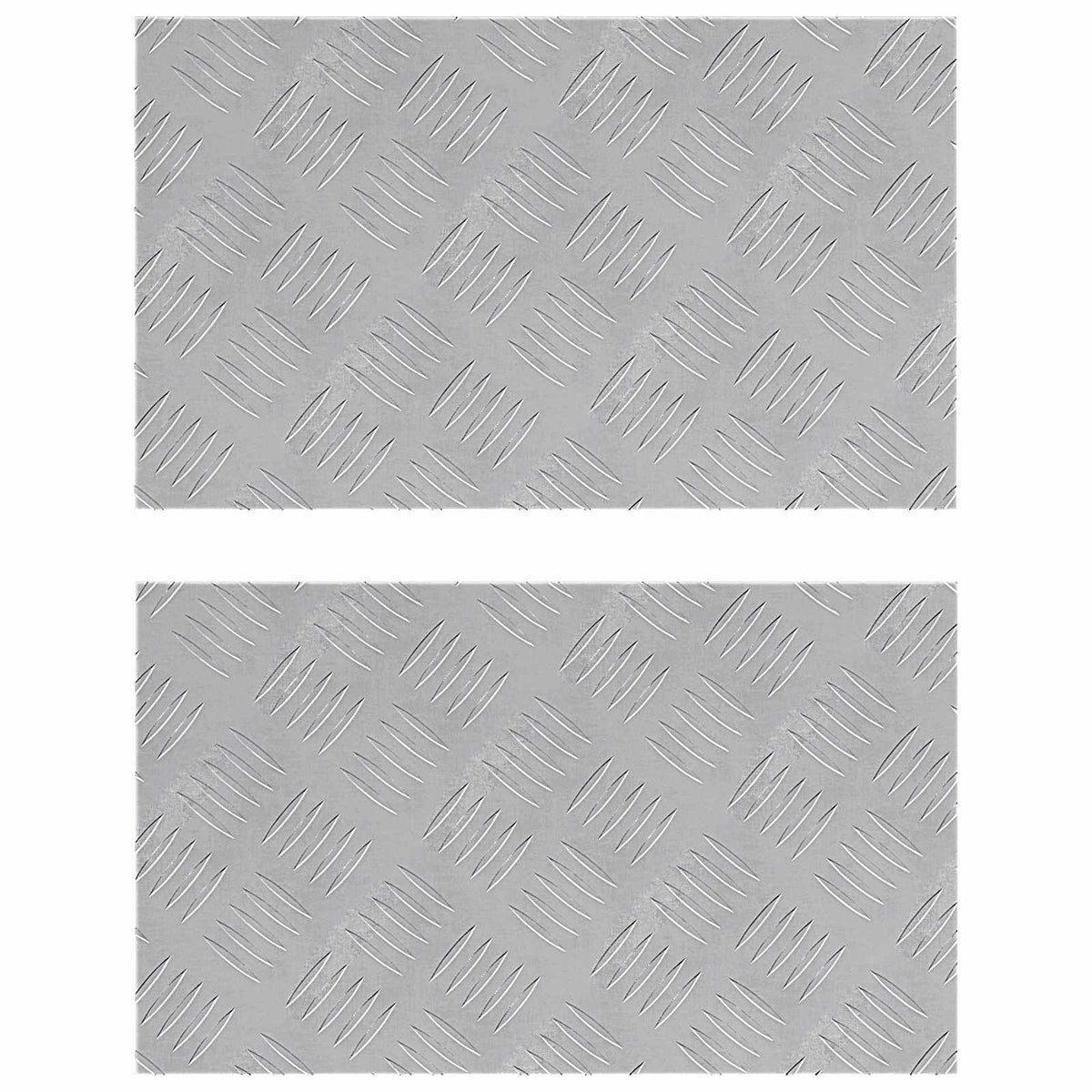 VidaXL Treppenstufe rechteckig 2 Stk. Silber 50 x 30 cm Aluminium