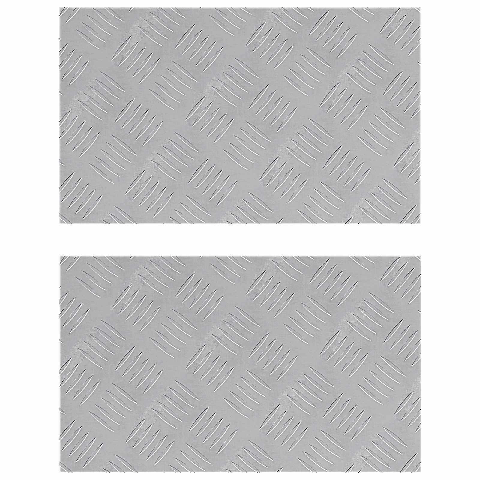VidaXL Treppenstufe rechteckig 2 Stk. Silber 50 x 30 cm Aluminium