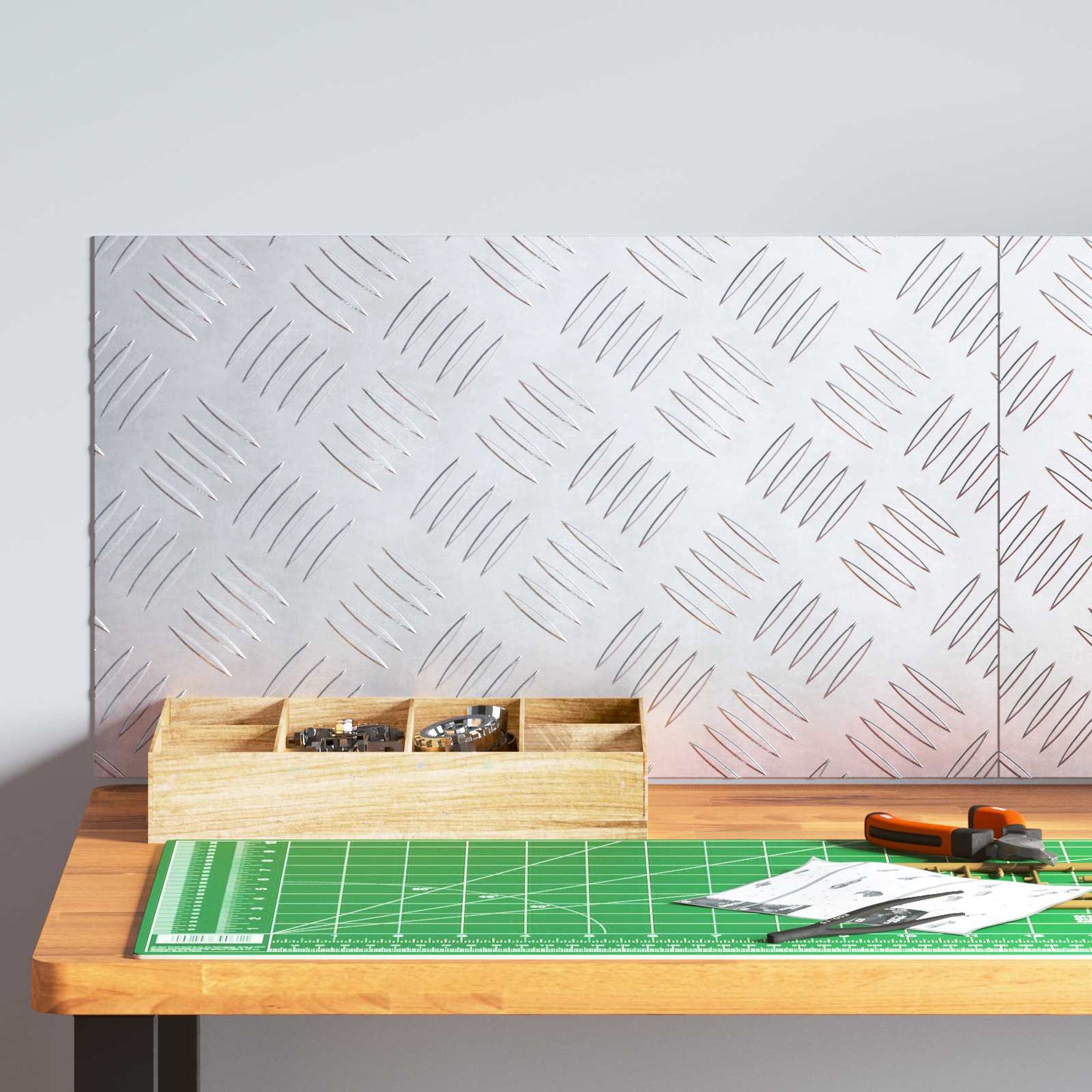 VidaXL Treppenstufe rechteckig 2 Stk. Silber 50 x 30 cm Aluminium