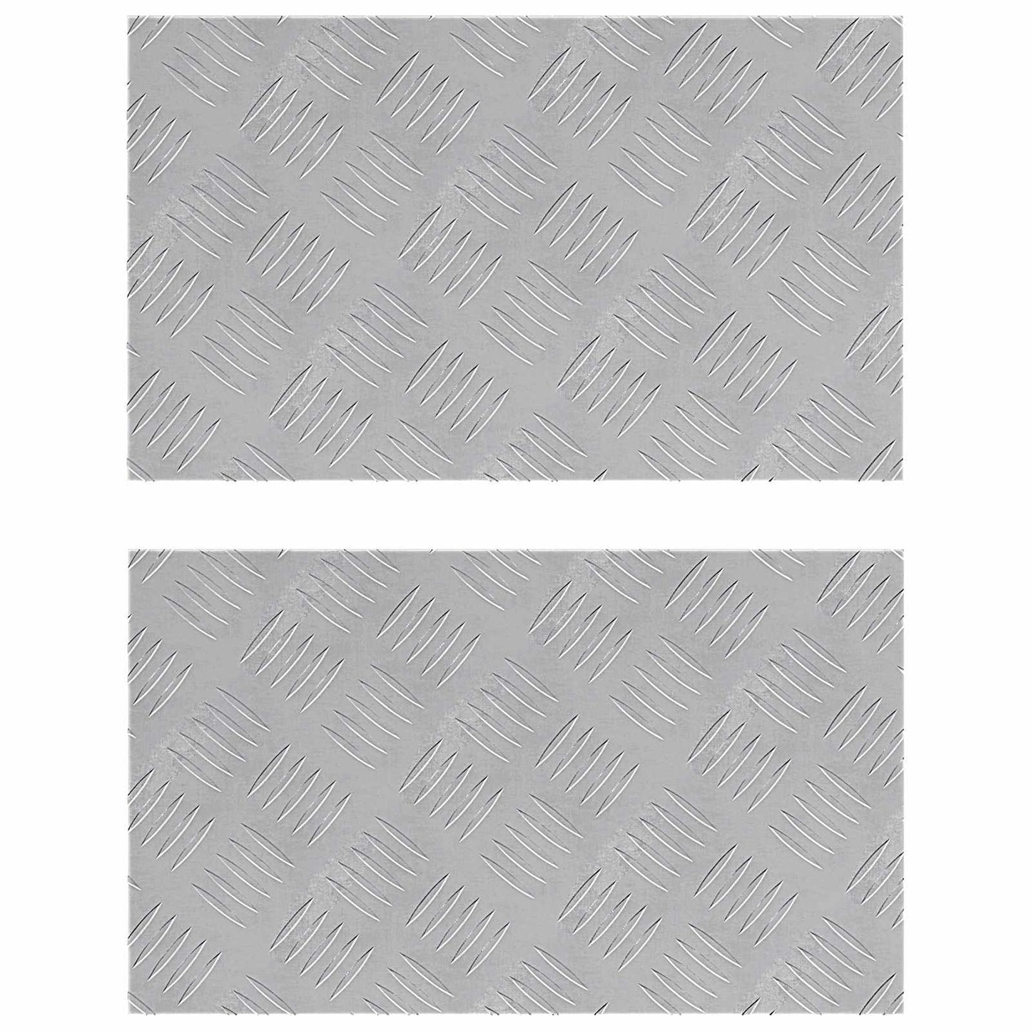 VidaXL Treppenstufe rechteckig 2 Stk. Silber 50 x 30 cm Aluminium