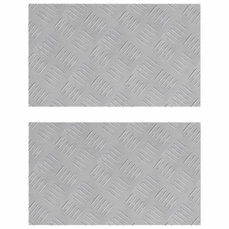 VidaXL Treppenstufe rechteckig 2 Stk. Silber 50 x 30 cm Aluminium