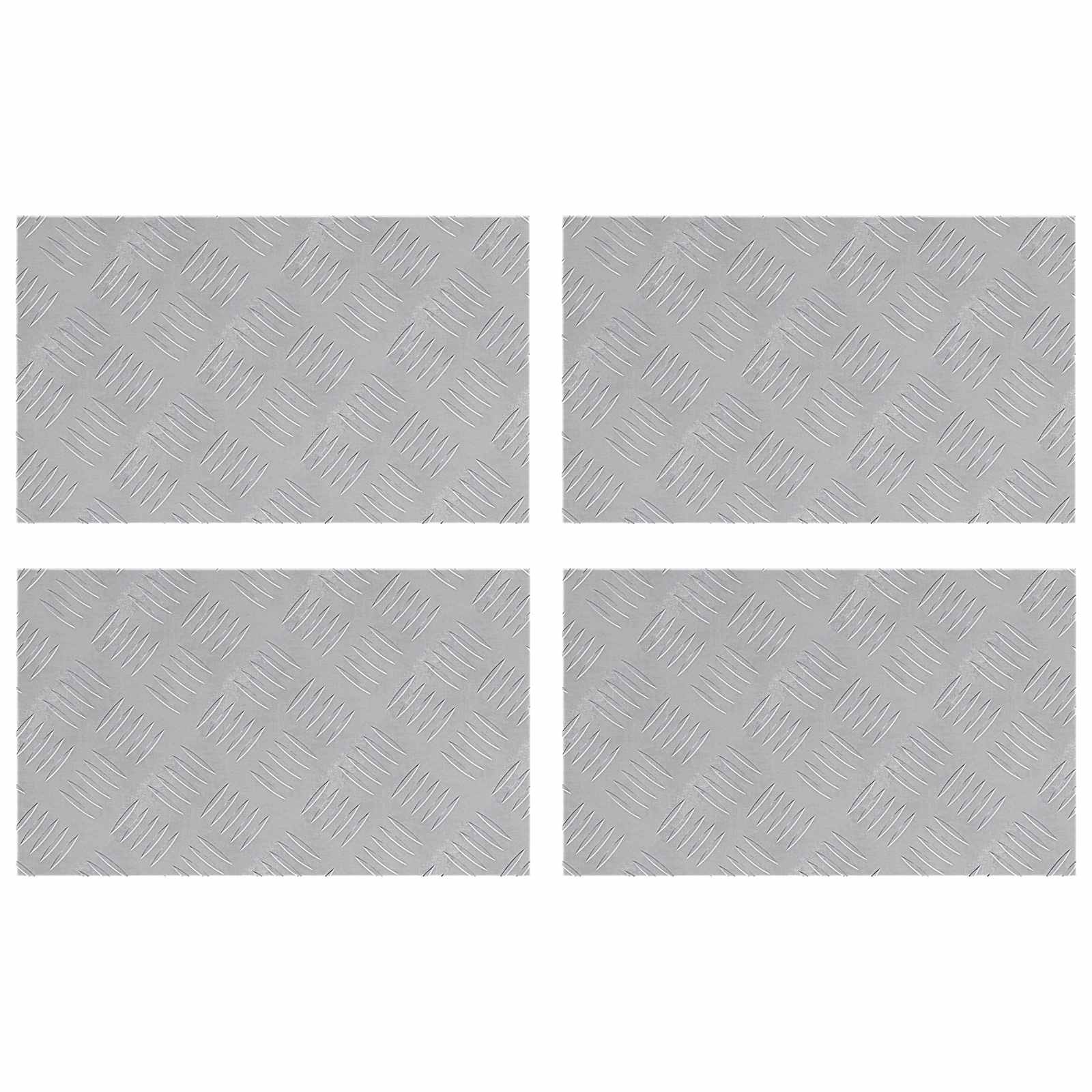 Vidaxx Treppenstufe rechteckig 4 Stk. Silber 50 x 30 cm Aluminium