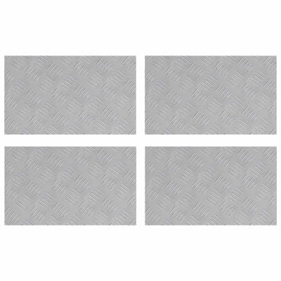 Vidaxx Treppenstufe rechteckig 4 Stk. Silber 50 x 30 cm Aluminium