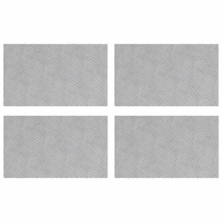 Vidaxx Treppenstufe rechteckig 4 Stk. Silber 50 x 30 cm Aluminium