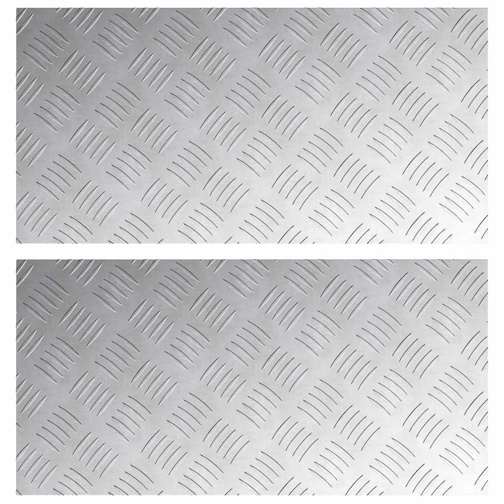 Vidaxx Treppenstufe rechteckig 2 Stk. Silber 60 x 30 cm Aluminium