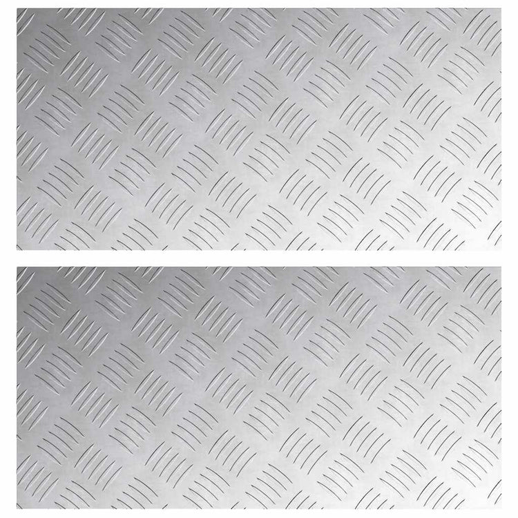 Vidaxx Treppenstufe rechteckig 2 Stk. Silber 60 x 30 cm Aluminium