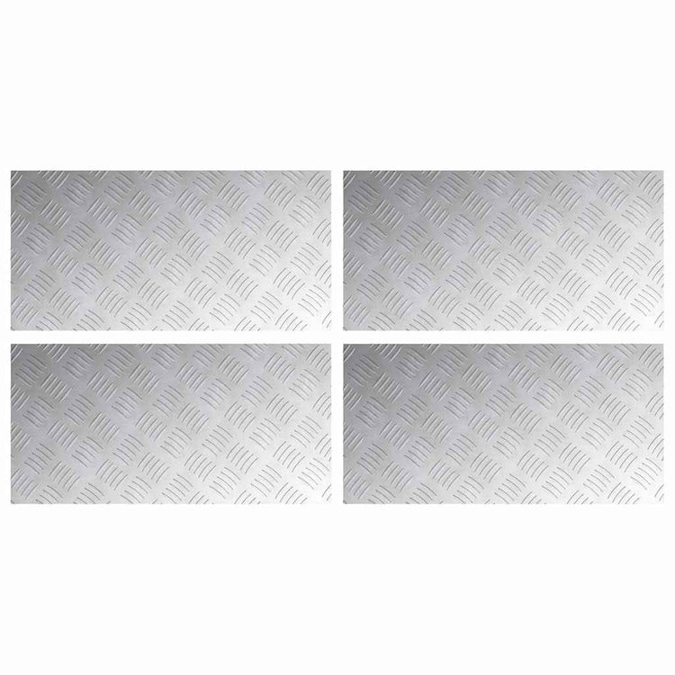 Vidaxx Treppenstufe rechteckig 4 Stk. Silber 60 x 30 cm Aluminium