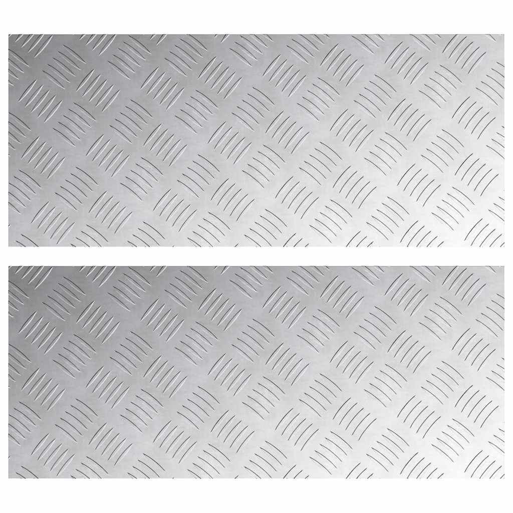 Vidaxx Treppenstufe rechteckig 2 Stk. Silber 70 x 30 cm Aluminium