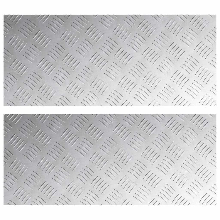 Vidaxx Treppenstufe rechteckig 2 Stk. Silber 70 x 30 cm Aluminium