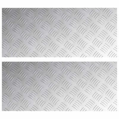 Vidaxx Treppenstufe rechteckig 2 Stk. Silber 70 x 30 cm Aluminium