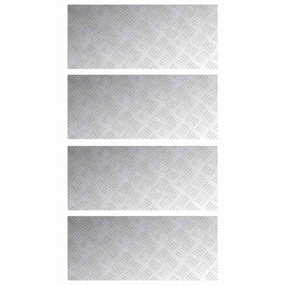 Vidaxx Treppenstufe rechteckig 4 Stk. Silber 70 x 30 cm Aluminium