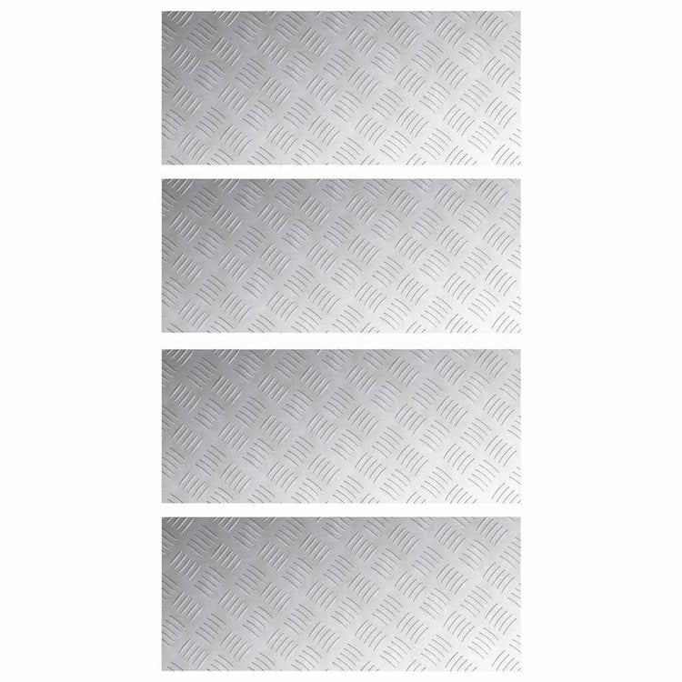 Vidaxx Treppenstufe rechteckig 4 Stk. Silber 70 x 30 cm Aluminium