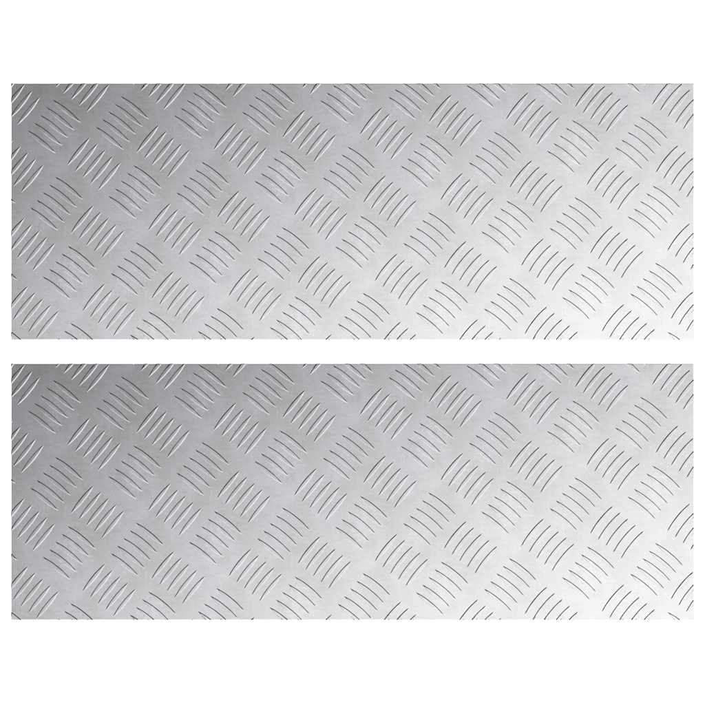VidaXL Treppenstufe rechteckig 2 Stk. Silber 80 x 30 cm Aluminium