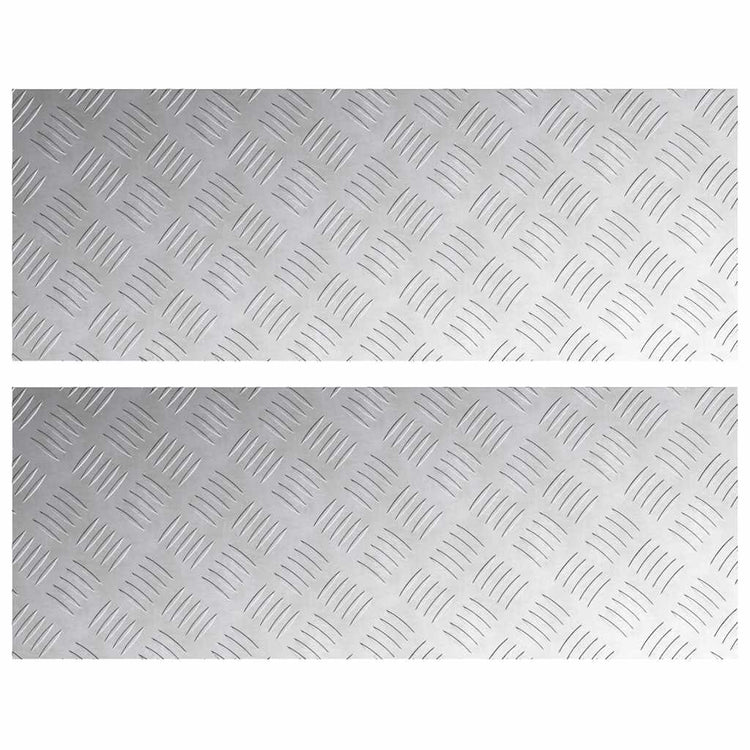 VidaXL Treppenstufe rechteckig 2 Stk. Silber 80 x 30 cm Aluminium