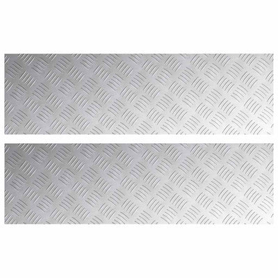 Vidaxx Treppenstufe rechteckig 2 Stk. Silber 100 x 30 cm Aluminium