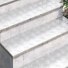 Vidaxxl Treppenstufe rechteckig 4 Stk. Silber 100 x 30 cm Aluminium