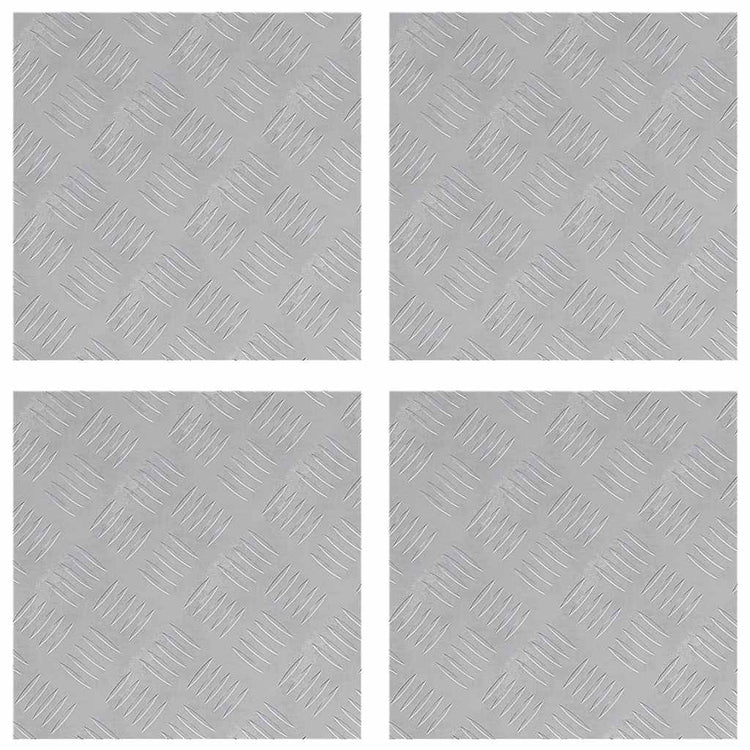 Vidaxxl Treppenstufe quadratisch 4 Stk. Silber 40 x 40 cm Aluminium