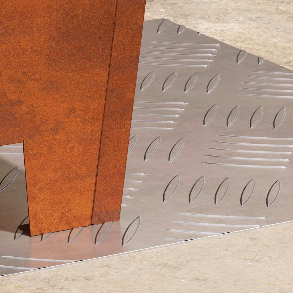 Vidaxxl Treppenstufe quadratisch 2 Stk. Silber 40 x 40 cm Aluminium
