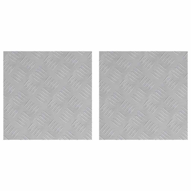 Vidaxxl Treppenstufe quadratisch 2 Stk. Silber 40 x 40 cm Aluminium