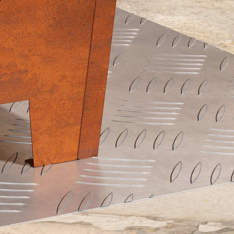 VidaXL Treppenstufe rechteckig 2 Stk. Silber 50 x 40 cm Aluminium
