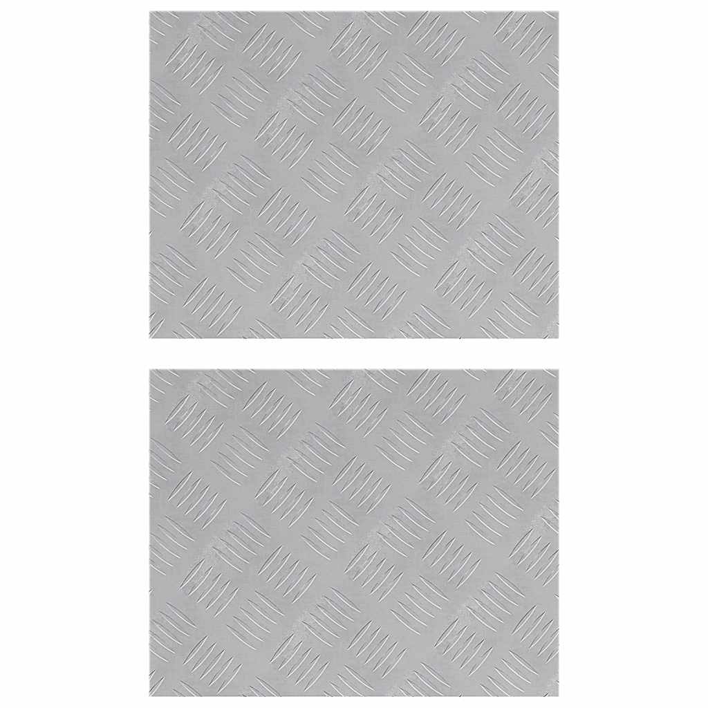 VidaXL Treppenstufe rechteckig 2 Stk. Silber 50 x 40 cm Aluminium