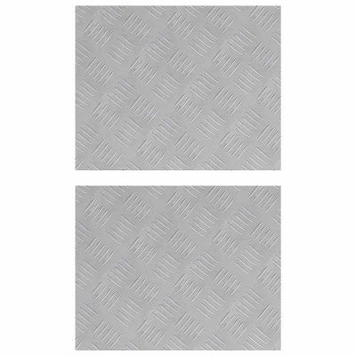 VidaXL Treppenstufe rechteckig 2 Stk. Silber 50 x 40 cm Aluminium