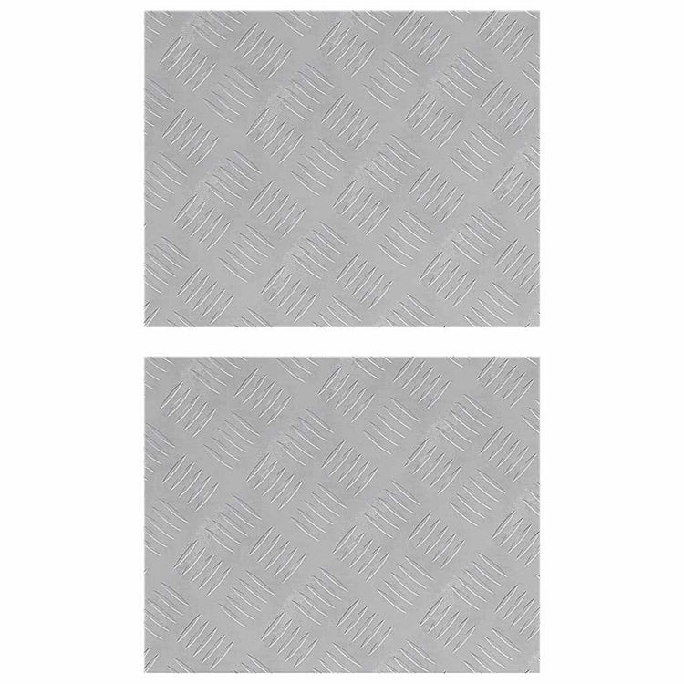 VidaXL Treppenstufe rechteckig 2 Stk. Silber 50 x 40 cm Aluminium