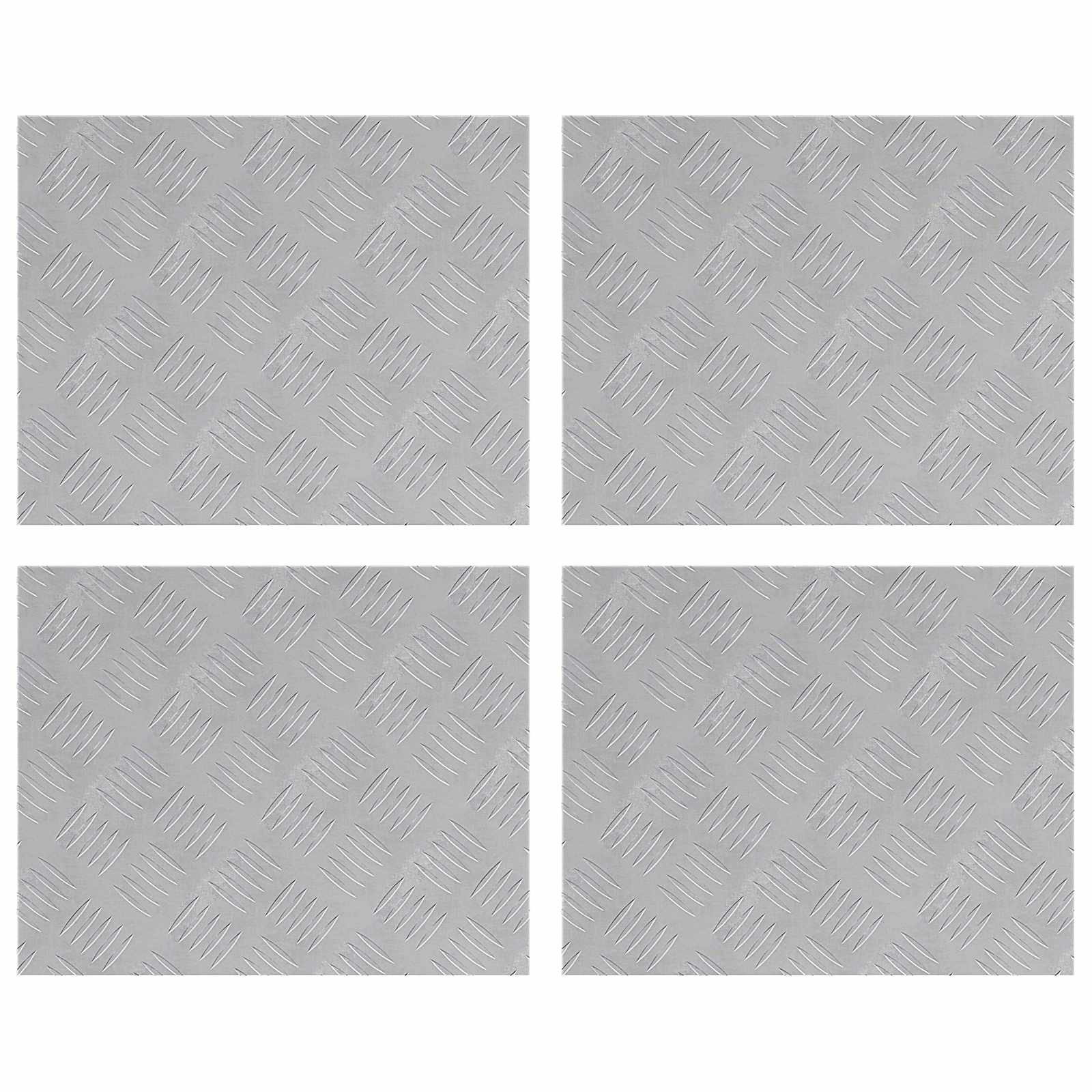 Vidaxx Treppenstufe rechteckig 4 Stk. Silber 50 x 40 cm Aluminium