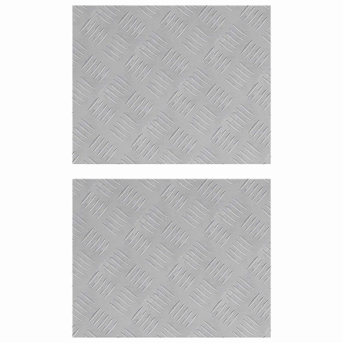 VidaXL Treppenstufe rechteckig 2 Stk. Silber 50 x 40 cm Aluminium