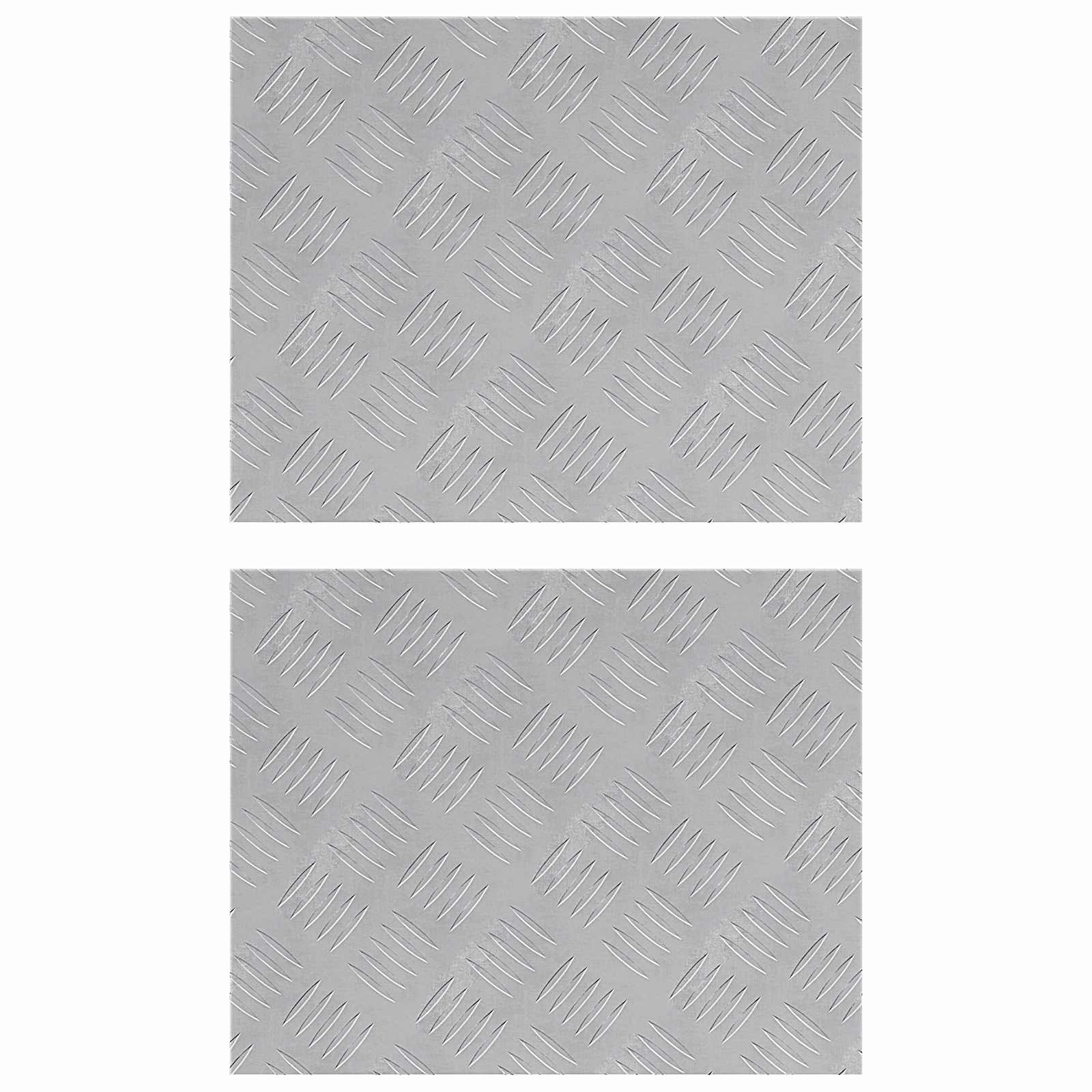 VidaXL Treppenstufe rechteckig 2 Stk. Silber 50 x 40 cm Aluminium