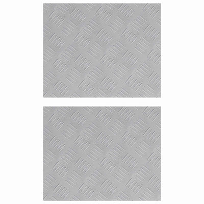 VidaXL Treppenstufe rechteckig 2 Stk. Silber 50 x 40 cm Aluminium