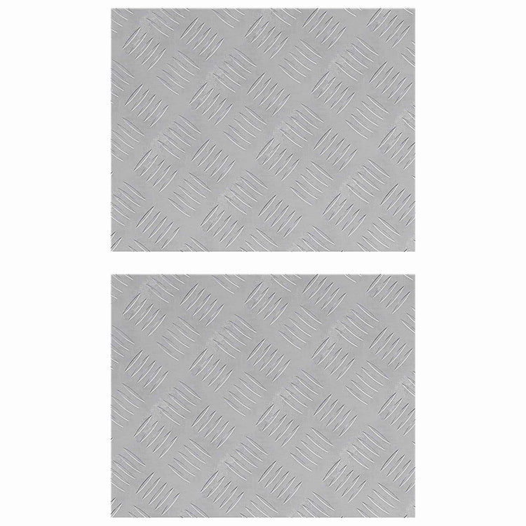 VidaXL Treppenstufe rechteckig 2 Stk. Silber 50 x 40 cm Aluminium