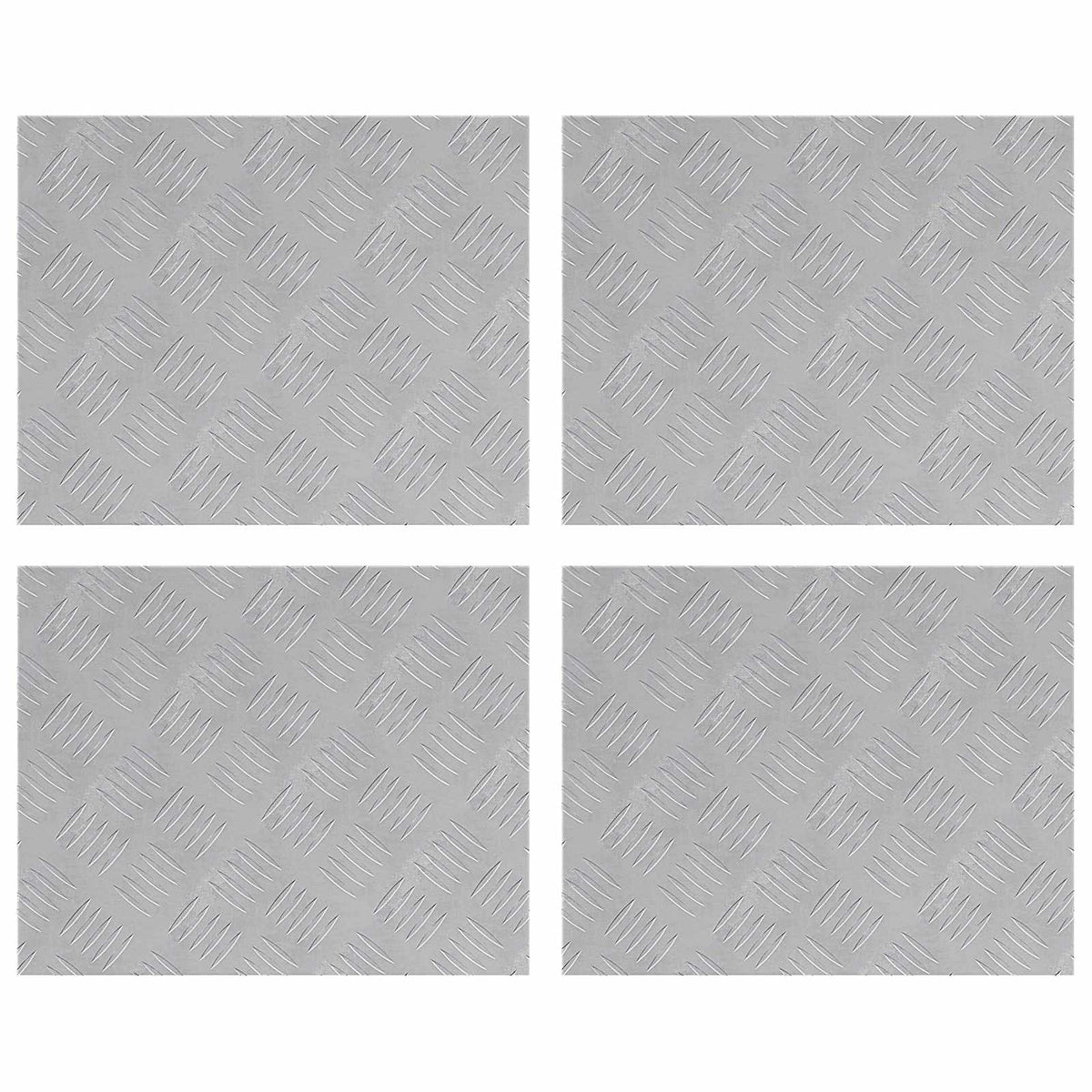 Vidaxx Treppenstufe rechteckig 4 Stk. Silber 50 x 40 cm Aluminium