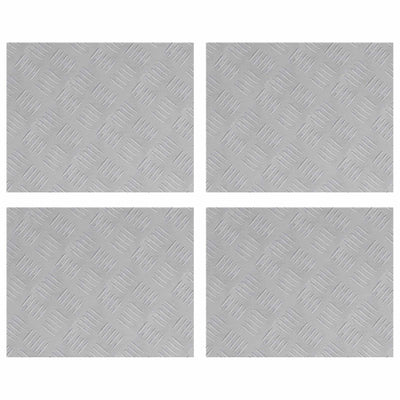 Vidaxx Treppenstufe rechteckig 4 Stk. Silber 50 x 40 cm Aluminium