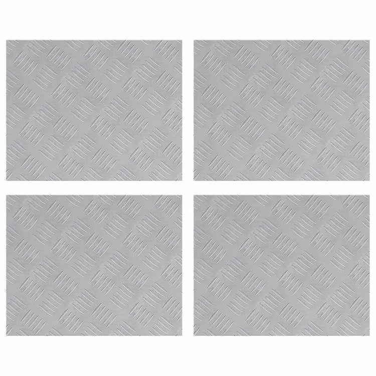 Vidaxx Treppenstufe rechteckig 4 Stk. Silber 50 x 40 cm Aluminium