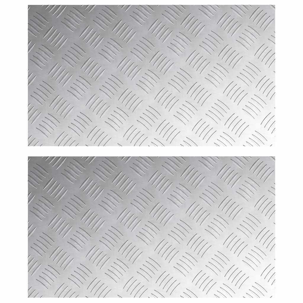 VidaXL Treppenstufe rechteckig 2 Stk. Silber 70 x 40 cm Aluminium
