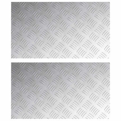 VidaXL Treppenstufe rechteckig 2 Stk. Silber 70 x 40 cm Aluminium