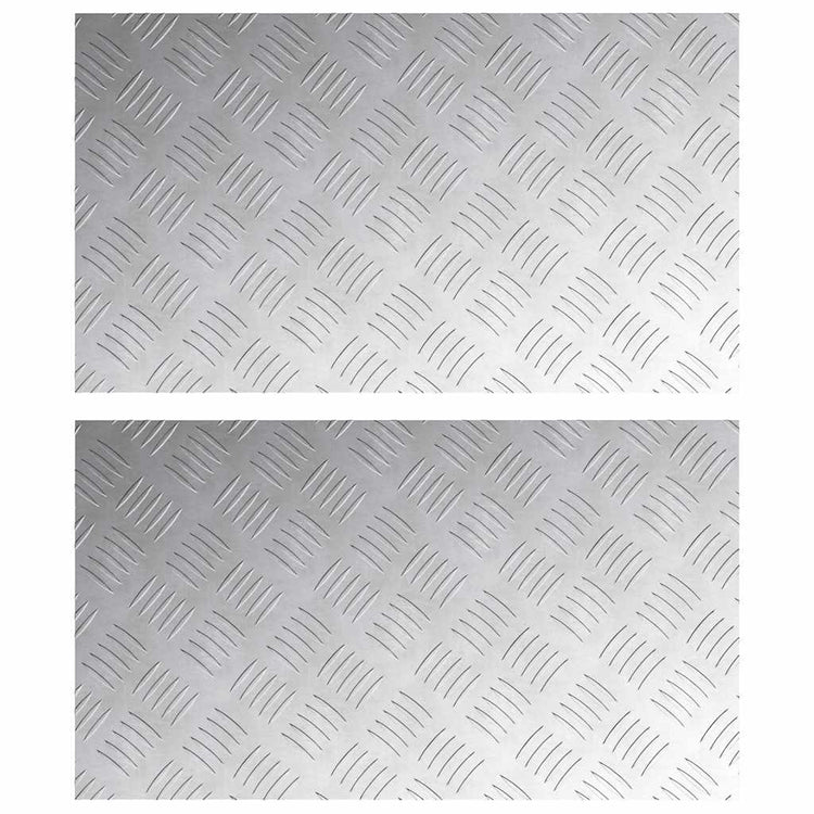 VidaXL Treppenstufe rechteckig 2 Stk. Silber 70 x 40 cm Aluminium