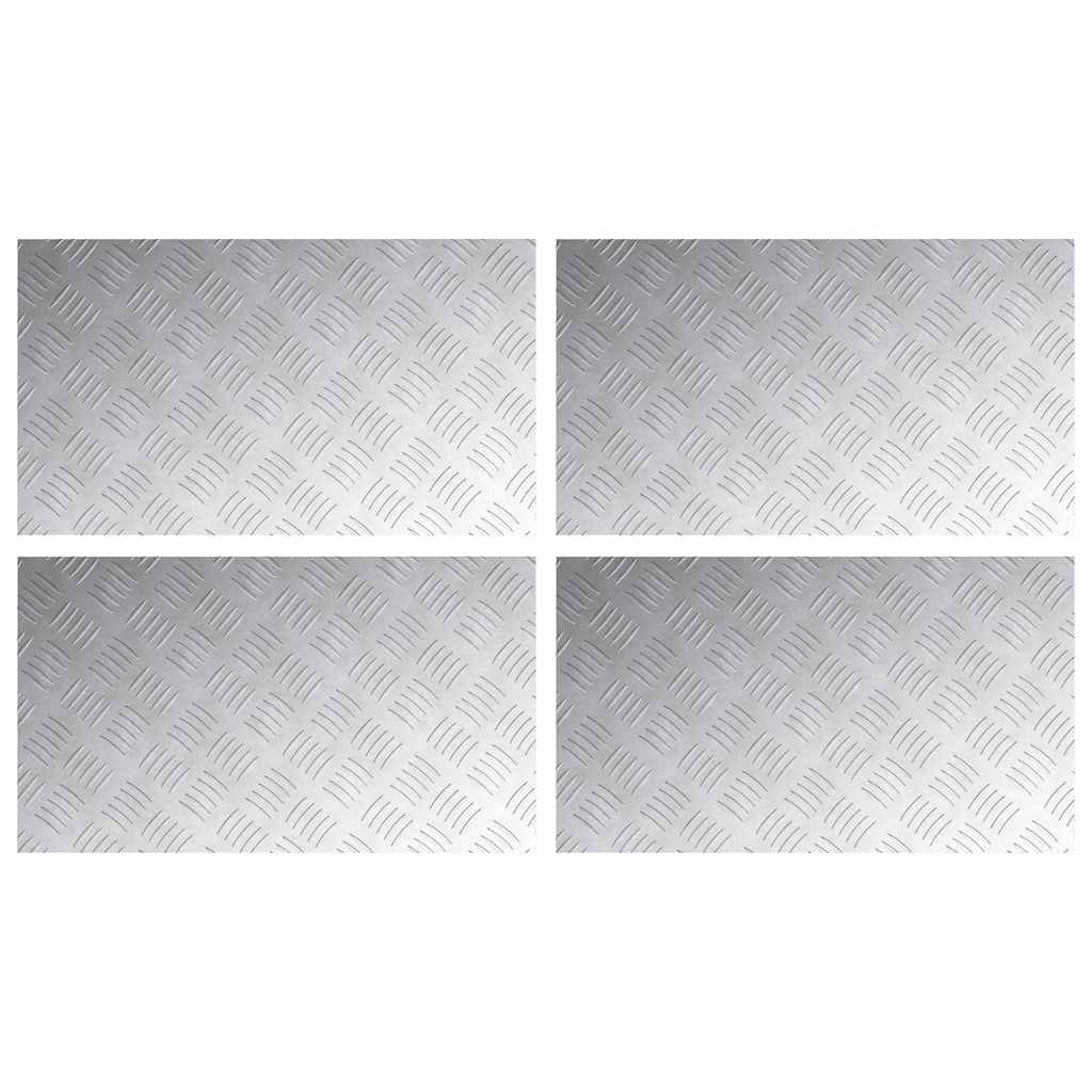 VidaXL Treppenstufe rechteckig 4 Stk. Silber 70 x 40 cm Aluminium