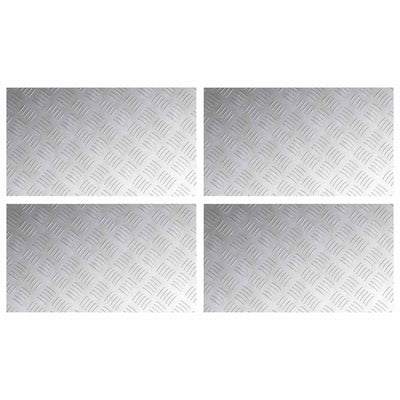 VidaXL Treppenstufe rechteckig 4 Stk. Silber 70 x 40 cm Aluminium