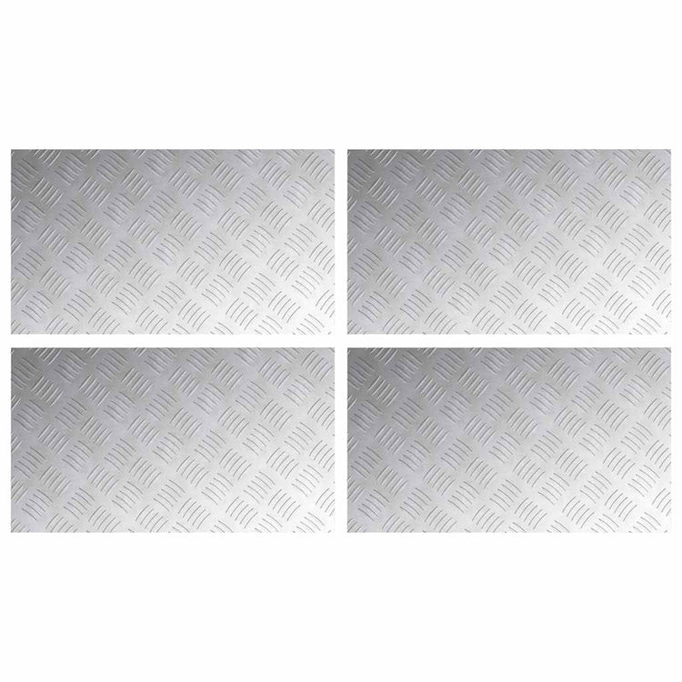 VidaXL Treppenstufe rechteckig 4 Stk. Silber 70 x 40 cm Aluminium