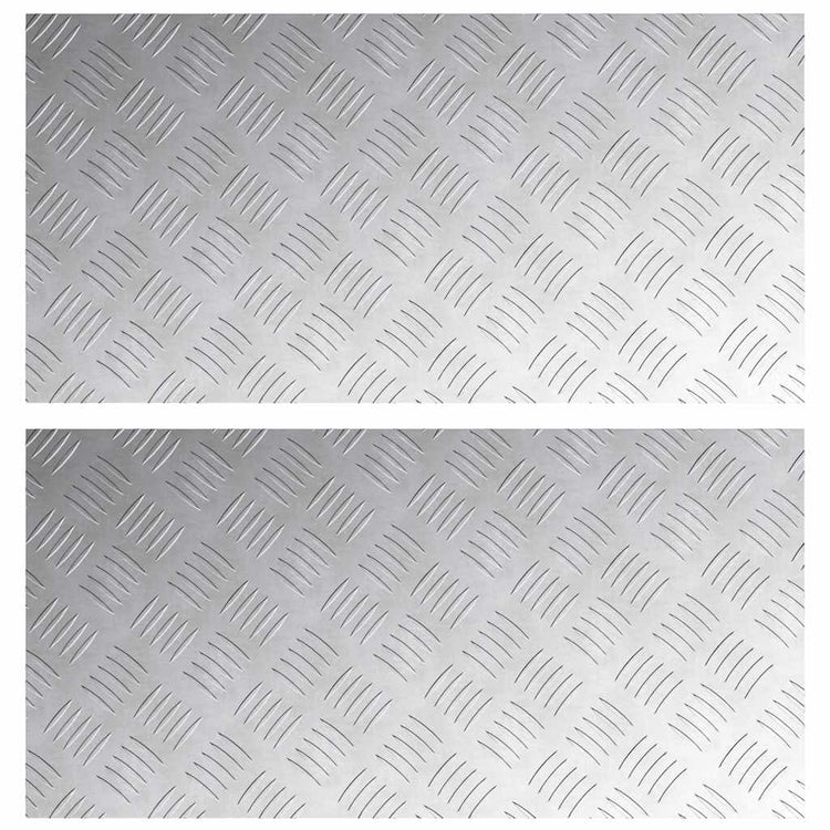 Vidaxx Treppenstufe rechteckig 2 Stk. Silber 80 x 40 cm Aluminium