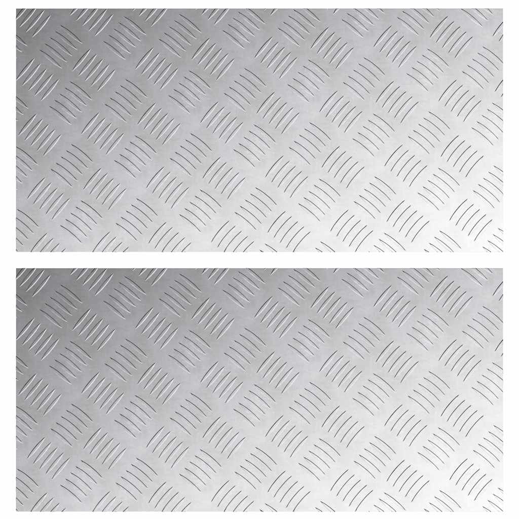 Vidaxx Treppenstufe rechteckig 2 Stk. Silber 80 x 40 cm Aluminium