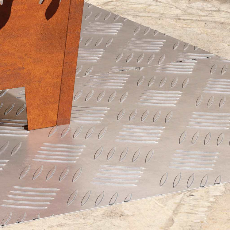 Vidaxx Treppenstufe rechteckig 2 Stk. Silber 90 x 40 cm Aluminium