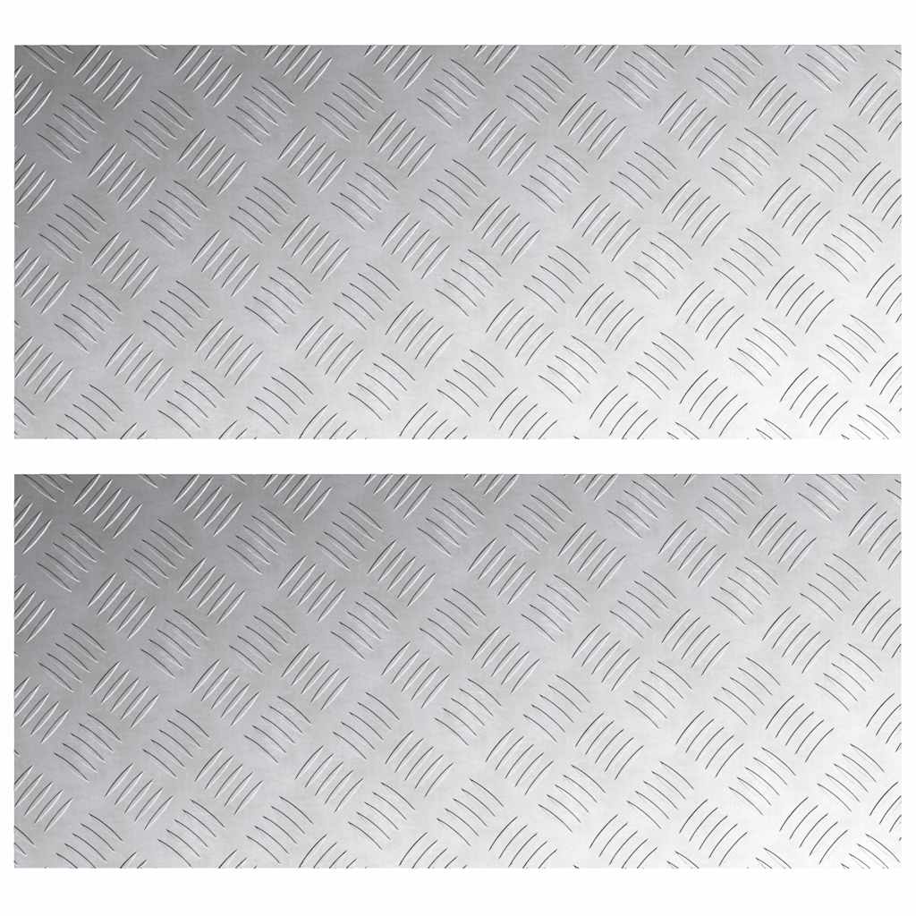 Vidaxx Treppenstufe rechteckig 2 Stk. Silber 90 x 40 cm Aluminium