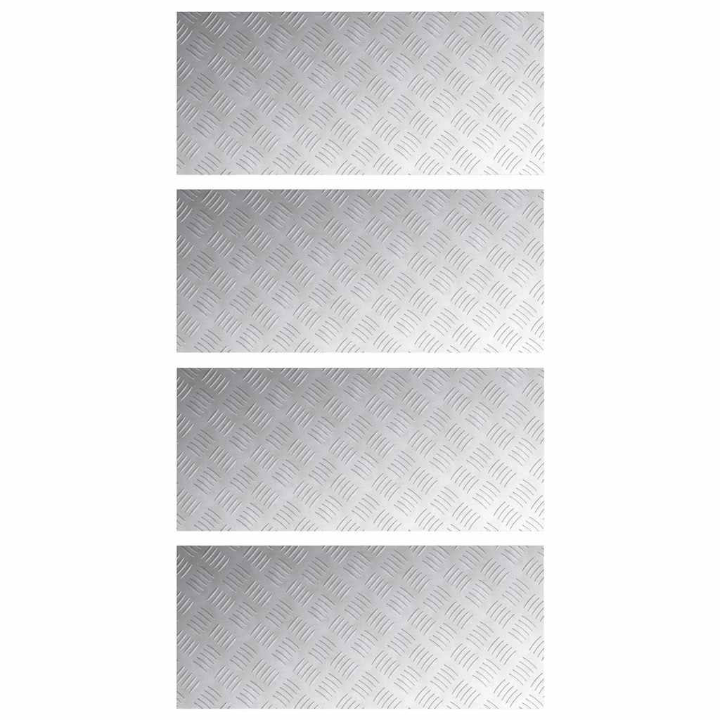 Vidaxx Treppenstufe rechteckig 4 Stk. Silber 90 x 40 cm Aluminium