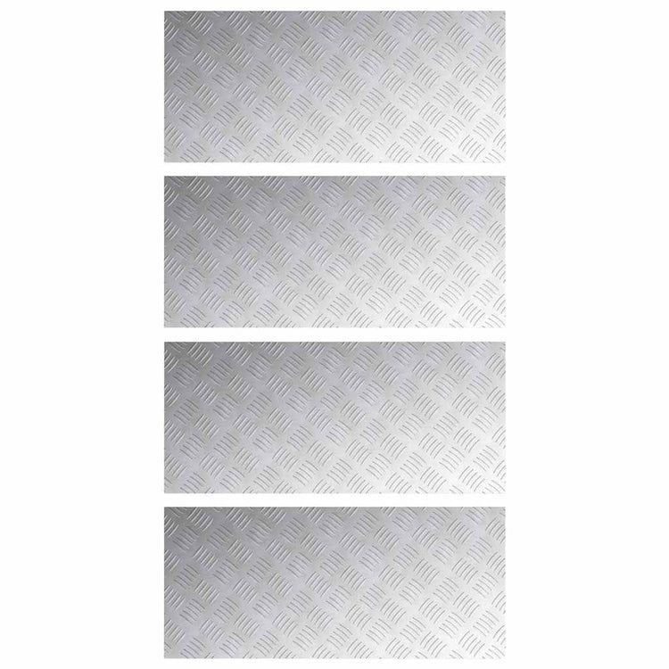 Vidaxx Treppenstufe rechteckig 4 Stk. Silber 90 x 40 cm Aluminium