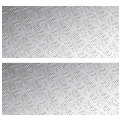 Vidaxx Treppenstufe rechteckig 2 Stk. Silber 90 x 40 cm Aluminium