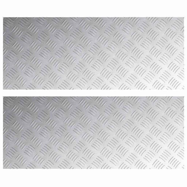VidaXL Treppenstufe rechteckig 2 Stk. Silber 100 x 40 cm Aluminium